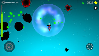 Flappy using burst in space to stop seeker enemies!